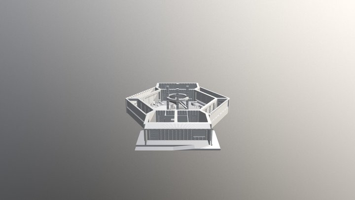 6-corner House Groundfloor 3D Model