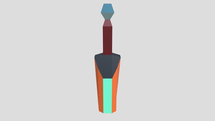 Bottle Low Poly 3D Model