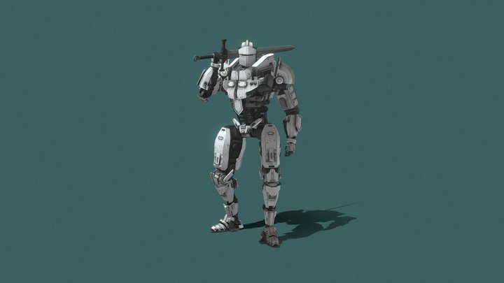 Mecha Knight (Rigged) 3D Model