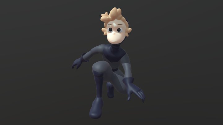 Ninja Pose 3D Model