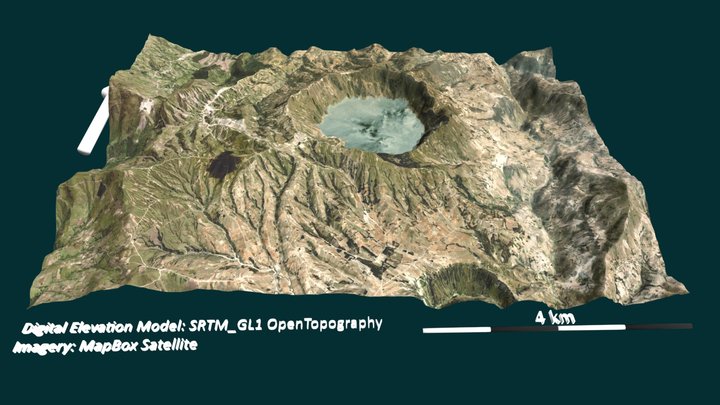 Laguna Quilotoa (Ecuador) 3D Model