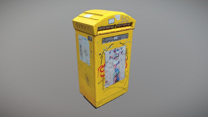 French Mailbox - lowpoly photogrammetry 3D Model