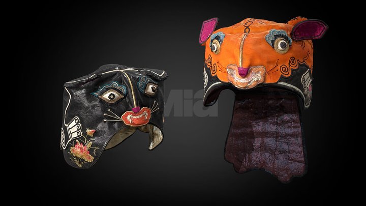 Set of Children's Tiger Hats – Free 3D Model STL