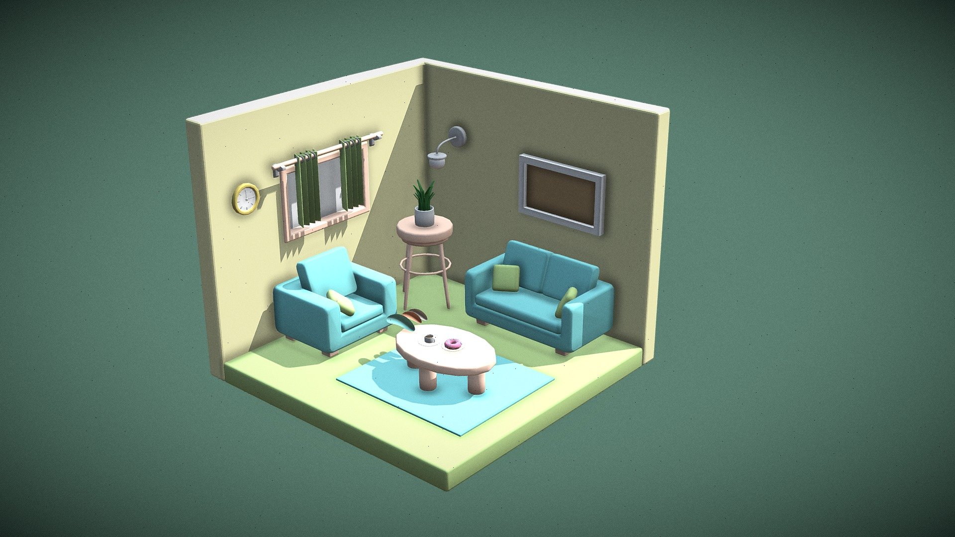 living room - Download Free 3D model by bohdan.cooperation [f04ecb1 ...