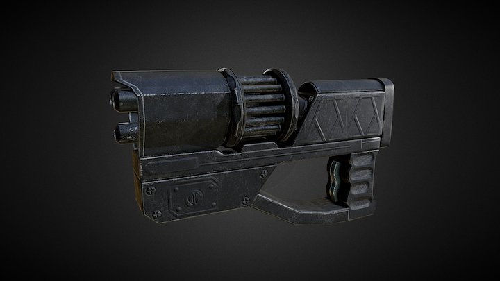 Gun Scifi 3D Model