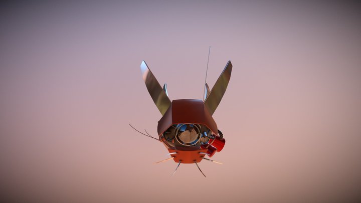 Flying robotic head 3D Model