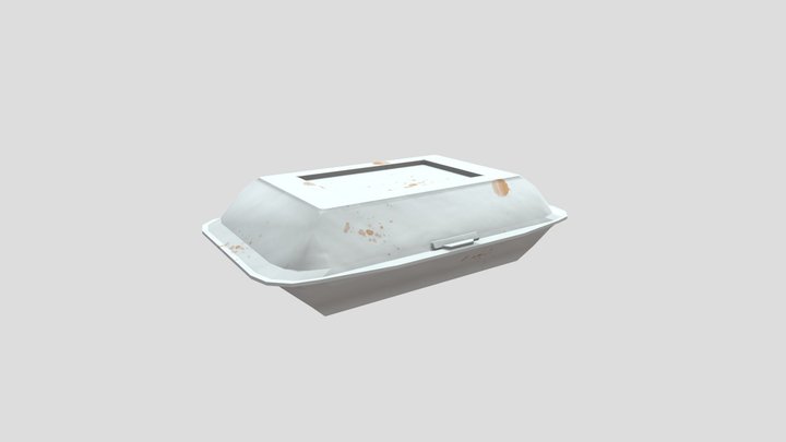 Dirty Takeaway Box 3D Model