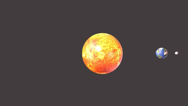 Earth-Moon-Sun 3D Model
