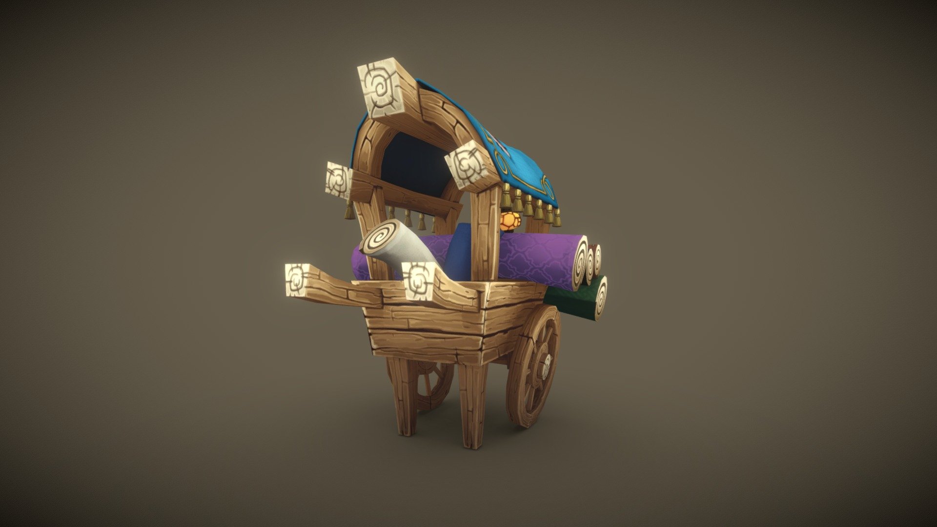 Saharah's Cart Animal Crossing Fanart Download Free 3D model by