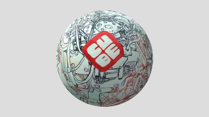Cube Sphere 3D Model