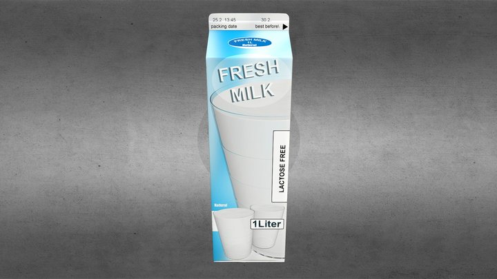 Milk_packaging_1L 3D Model