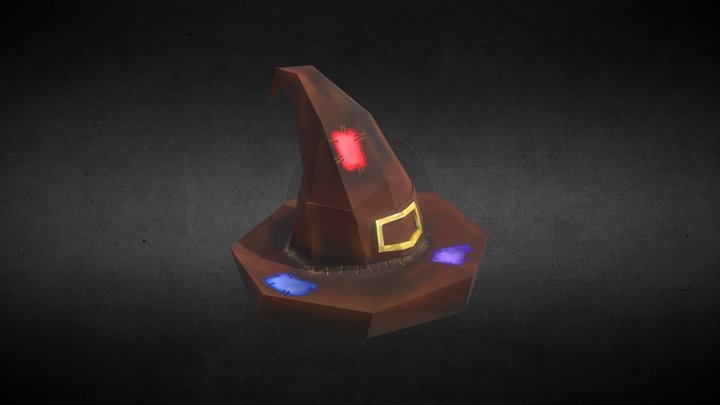 Hand-Painted Stylized Witch Hat 3D Model