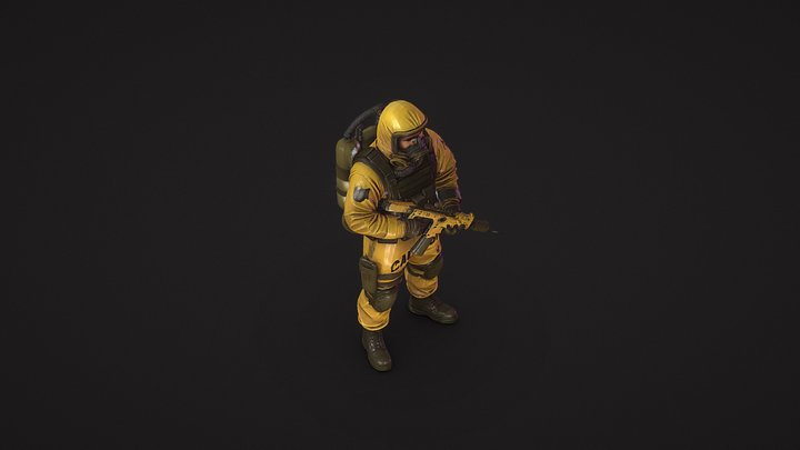 Caution 3D Model