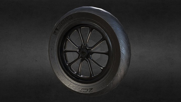 Michelin Pilot Road 3 Tyre 3D Model