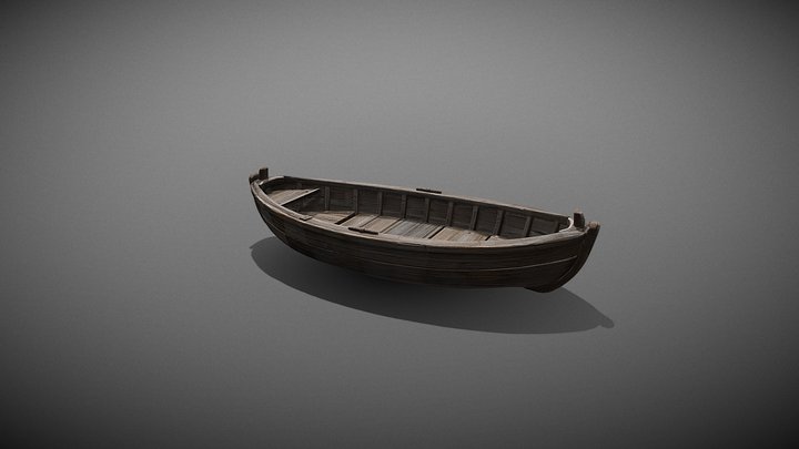 Rustic Wooden Rowboat_Mi