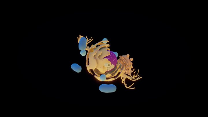 Cellule Hépatocyte 3D Model