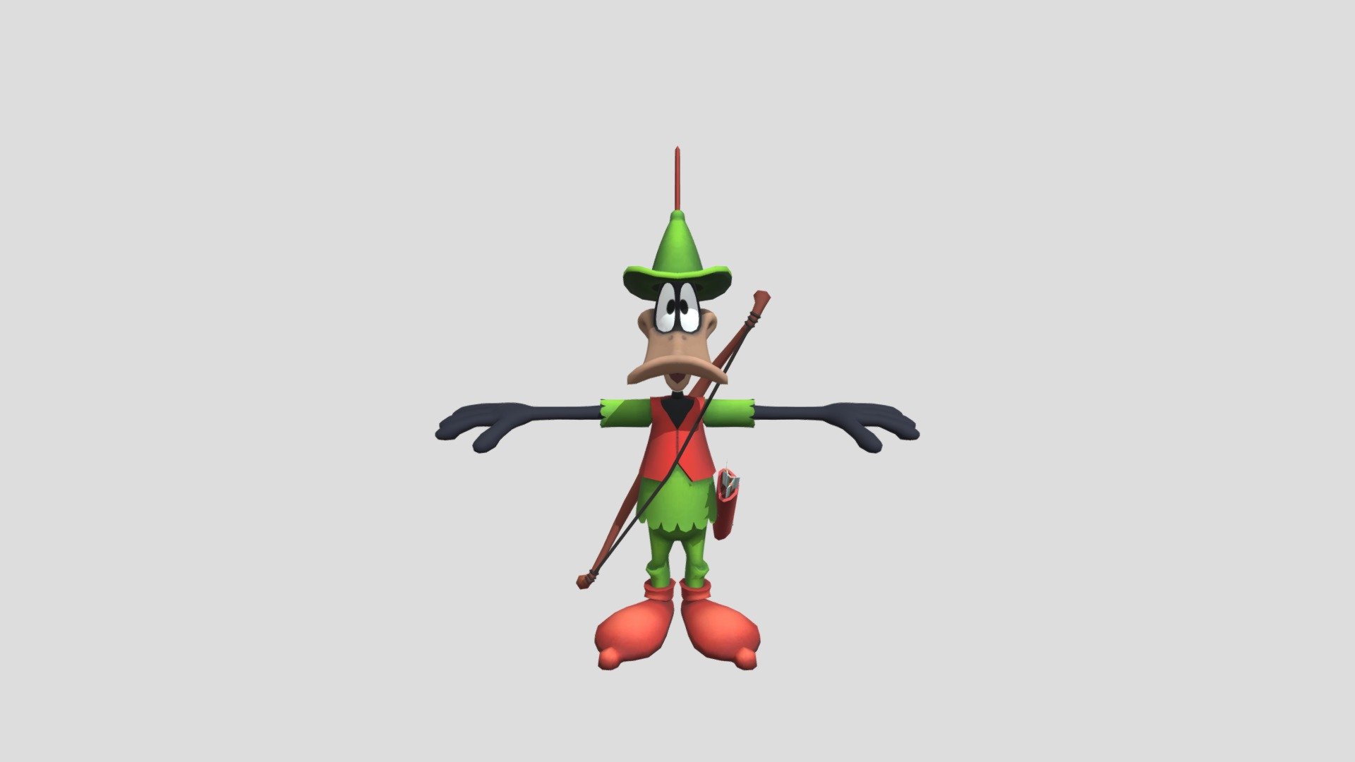 Robin Hood Daffy Duck - Download Free 3D model by I'm a Looney Tunes ...