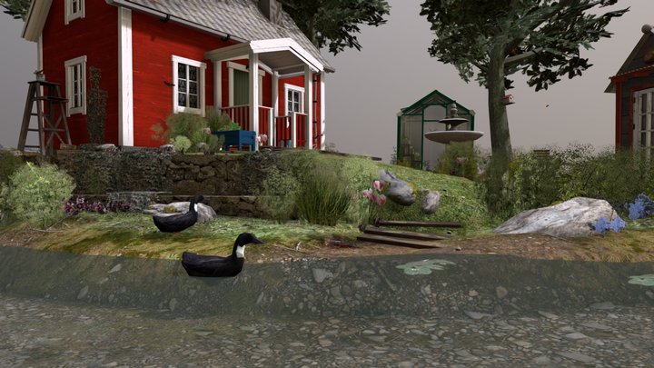 Grandma's Cottage Diorama 3D Model