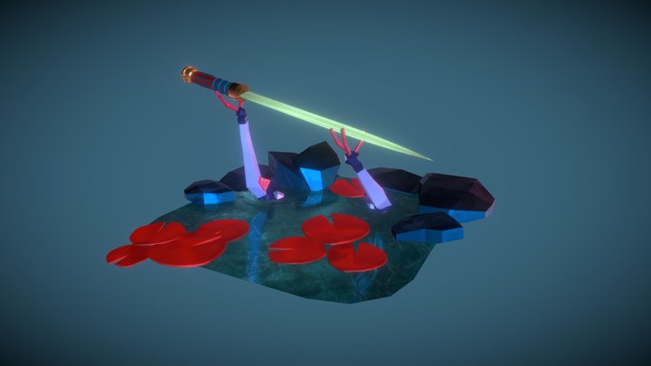 Sword in the lake 3D Model