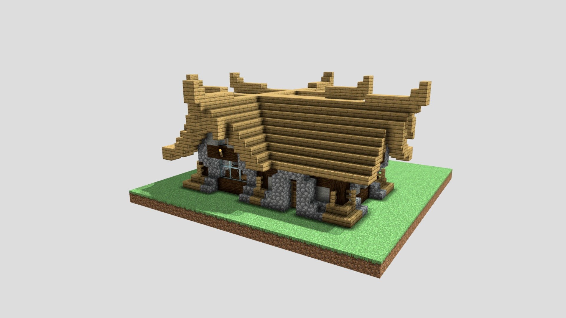 wood-house - Download Free 3D model by madexc [f059e58] - Sketchfab