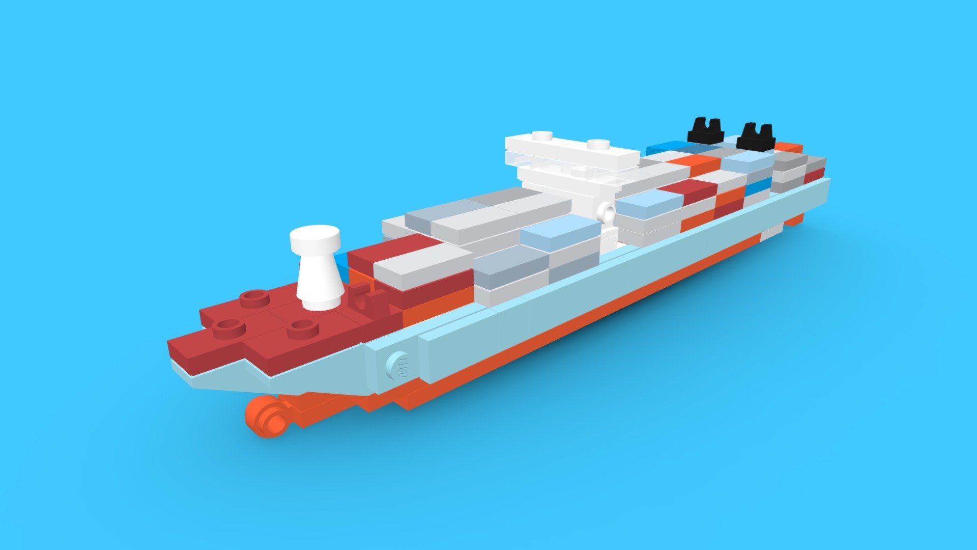 LEGO Maersk Triple-E Ship MOC [#0107] - 3D model by The Bobby Brix ...