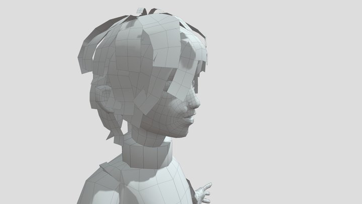 Character hair update 3D Model