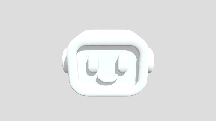 Smiling Bot Face 3D Model