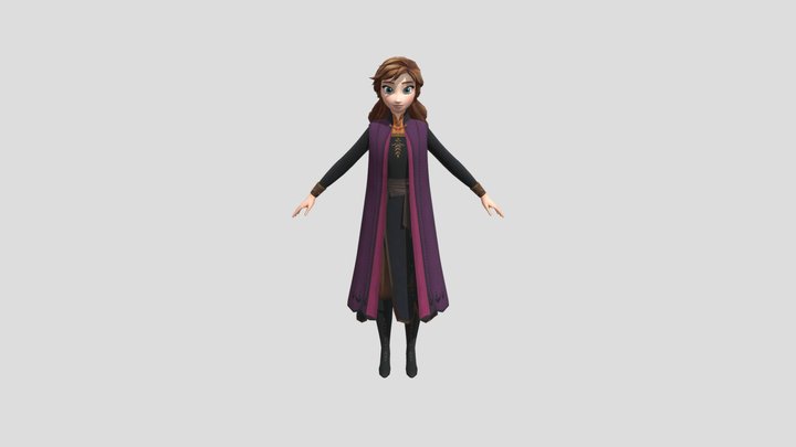 Frozen Anna 3D Model