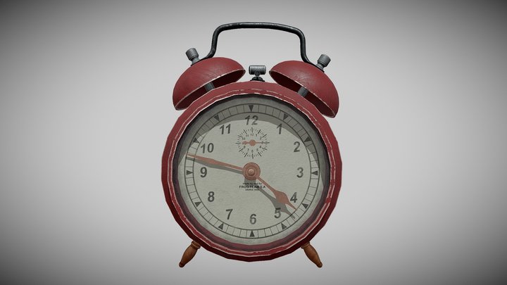 Dusty Alarm Clock 3D Model