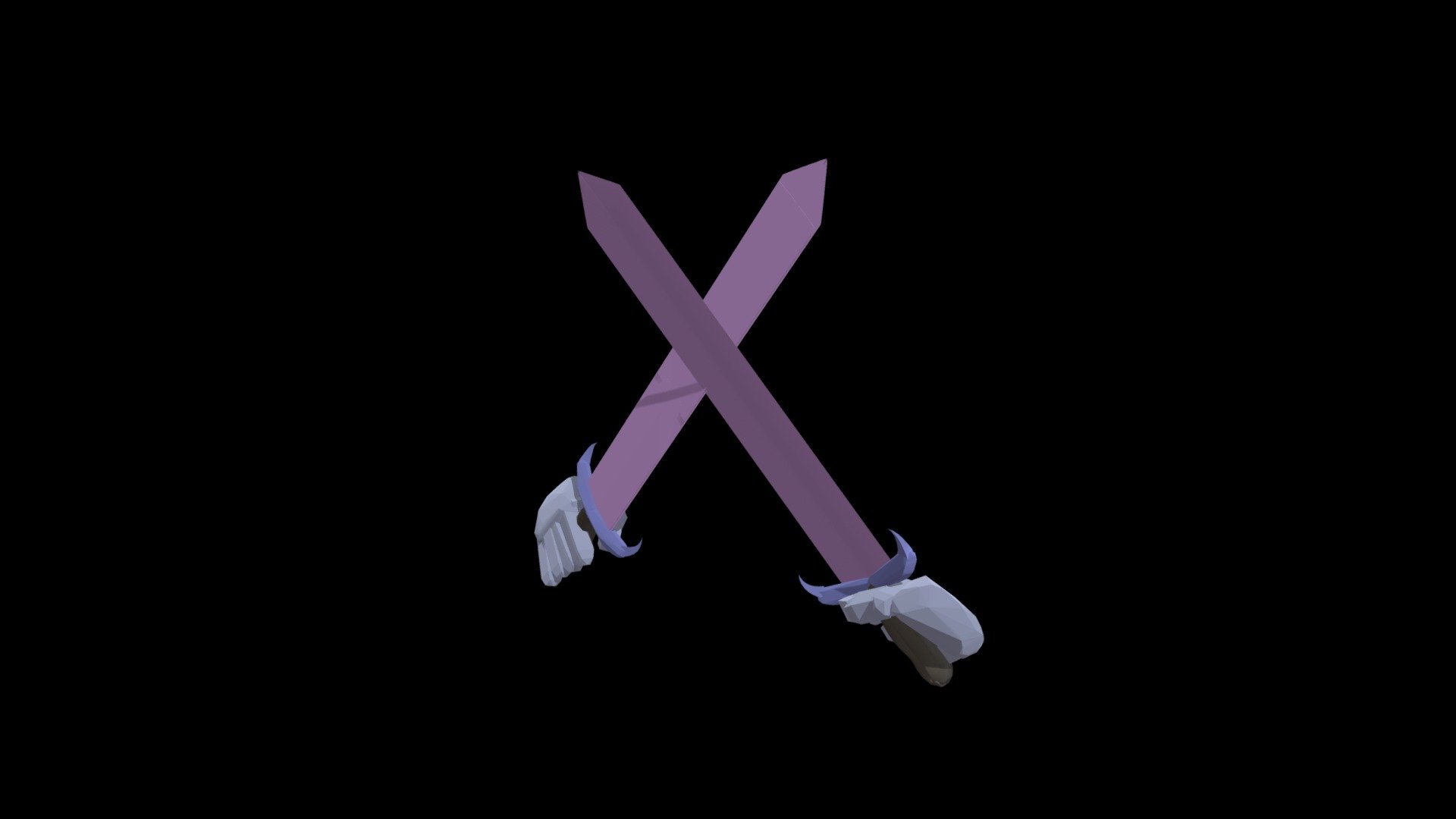 Crossing swords — Sketchfab embed 3D viewer