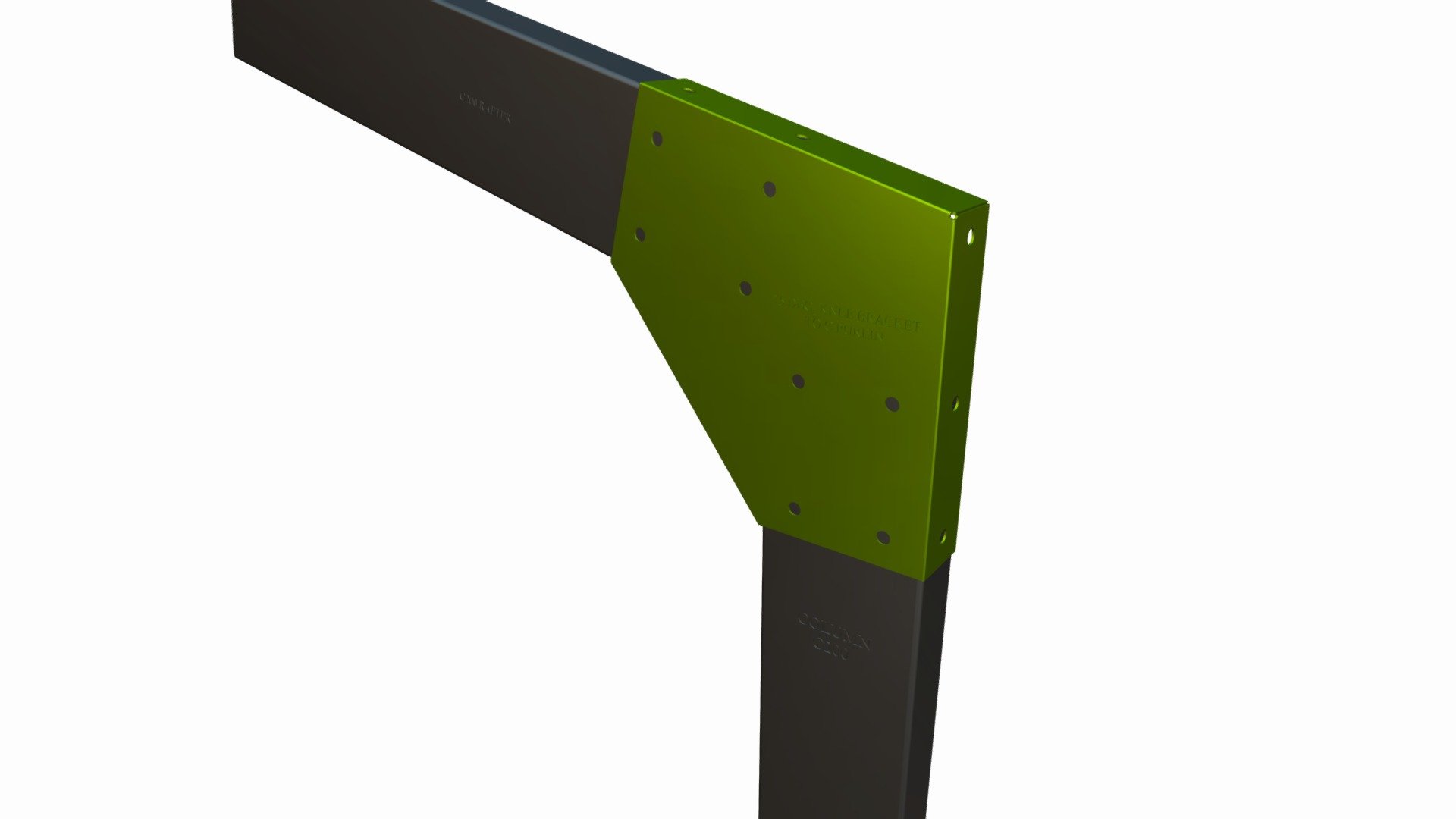 DWG098 C200 15 Deg Knee Bracket MCHUGH STEEL - 3D model by mchughsteel ...