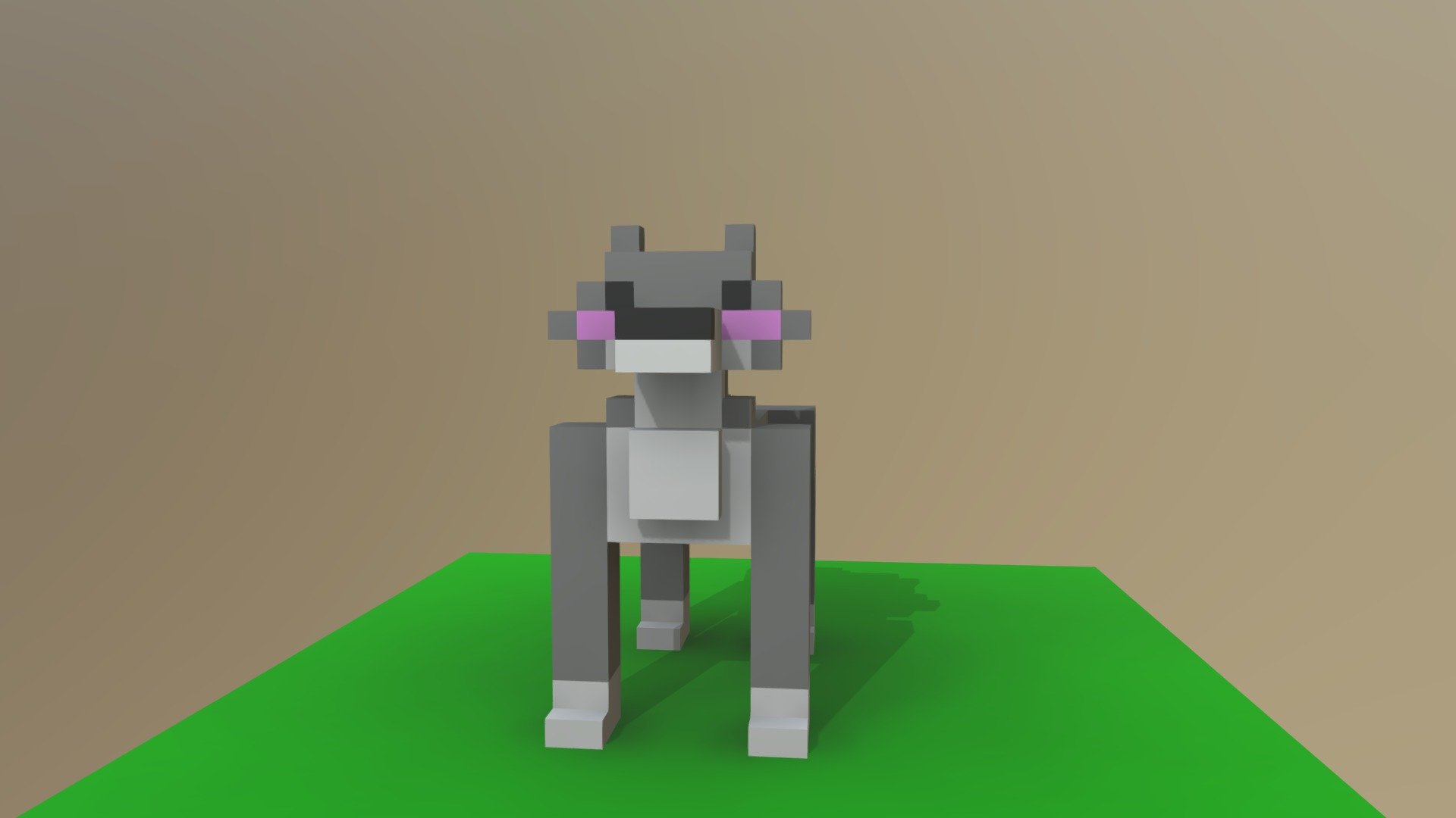 Pixelated Wolf - 3d Model By Angelinaw5521 [f066a87] - Sketchfab