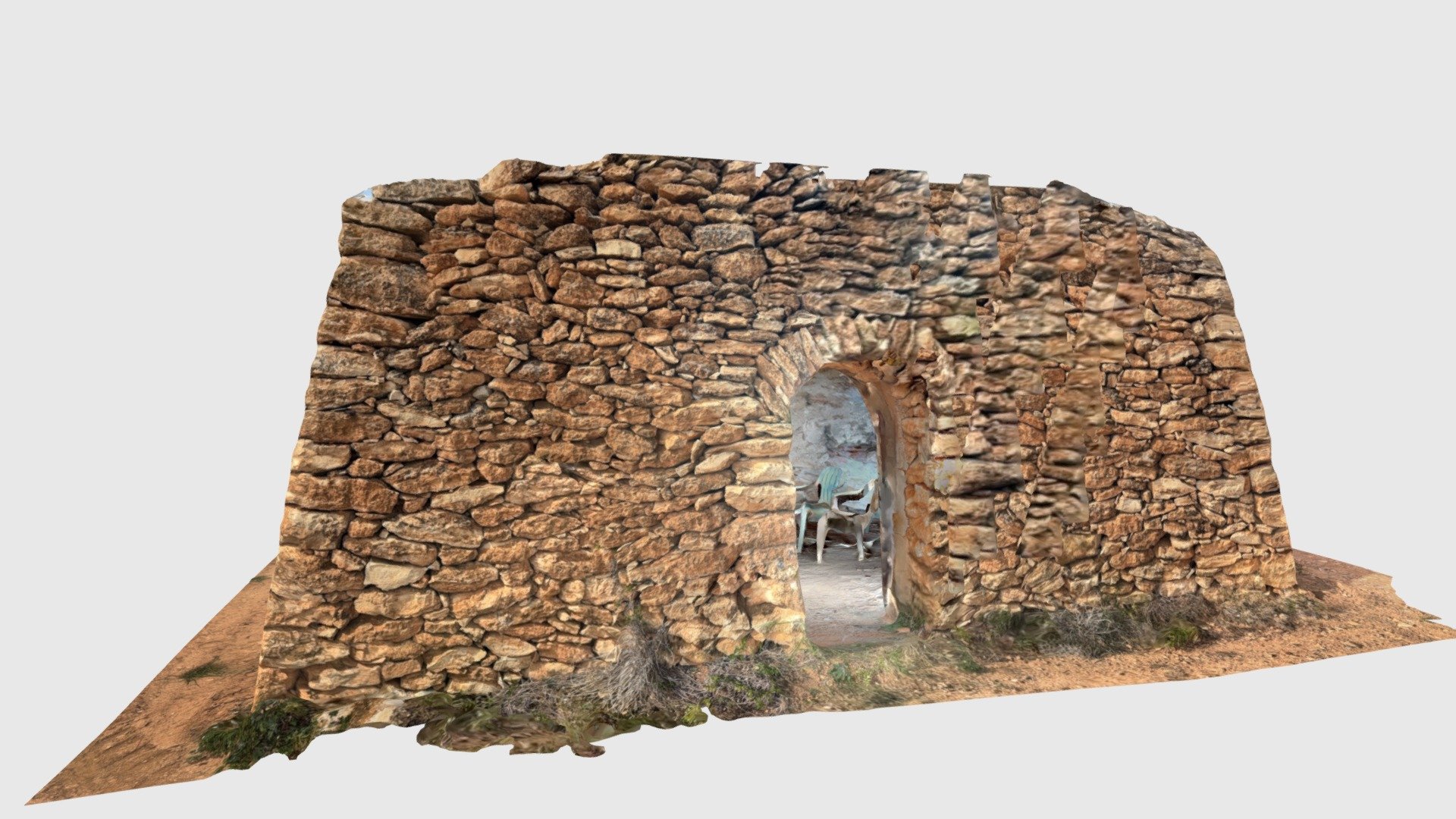 Barraca 1 Masllorenç (vista de l’interior) - Download Free 3D model by ...