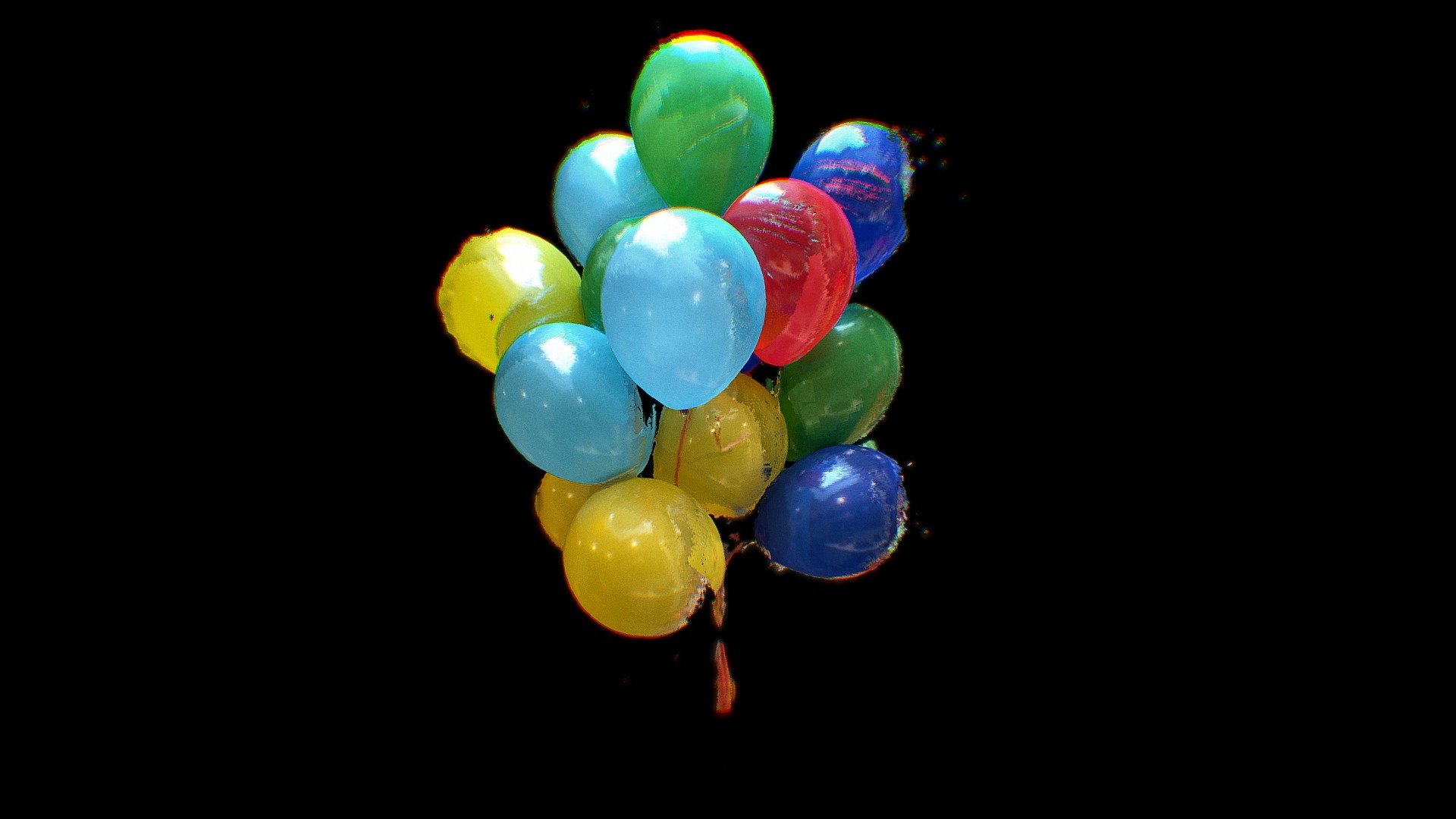 Balloons 3D scan (depth-scan)