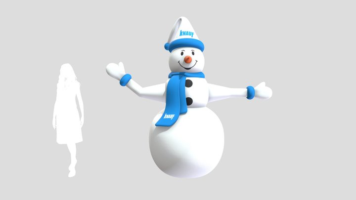 Надувной снеговик высота 2.4м 3D Model
