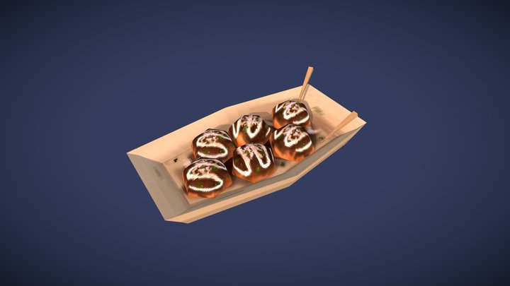Takoyaki 3D Model