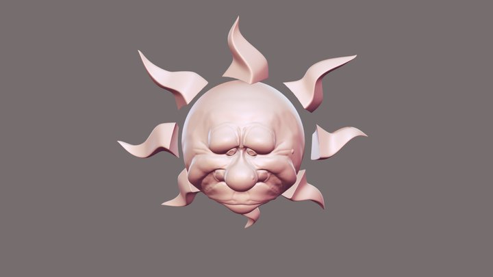 Sunny the Sad Burning Star 3D Model