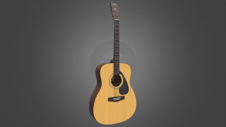 Yamaha F310 Acoustic Guitar Lowpoly – Free 3D Model STL