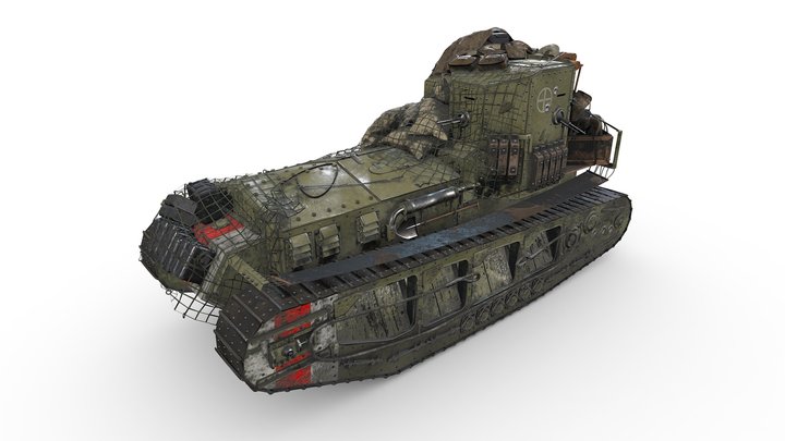 Medium Mark A "Whippet" tank 3D Model