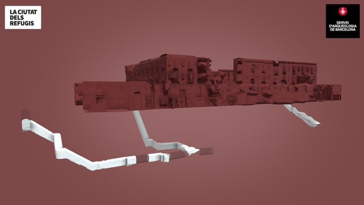 Refugi antiaeri núm. 0439 Plaça del Mercadal 3D Model