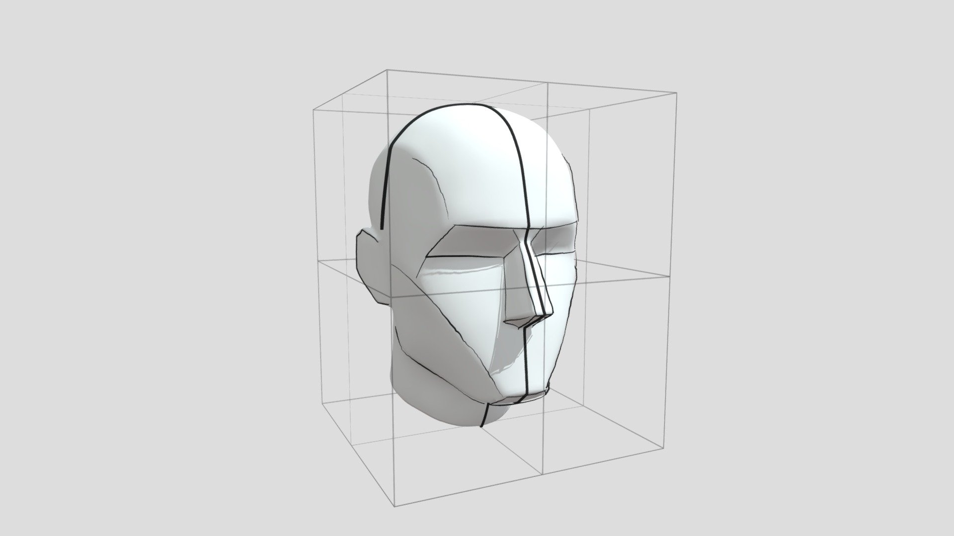 Head Planes Drawing Reference - 3D model by Adriana Zamora ...