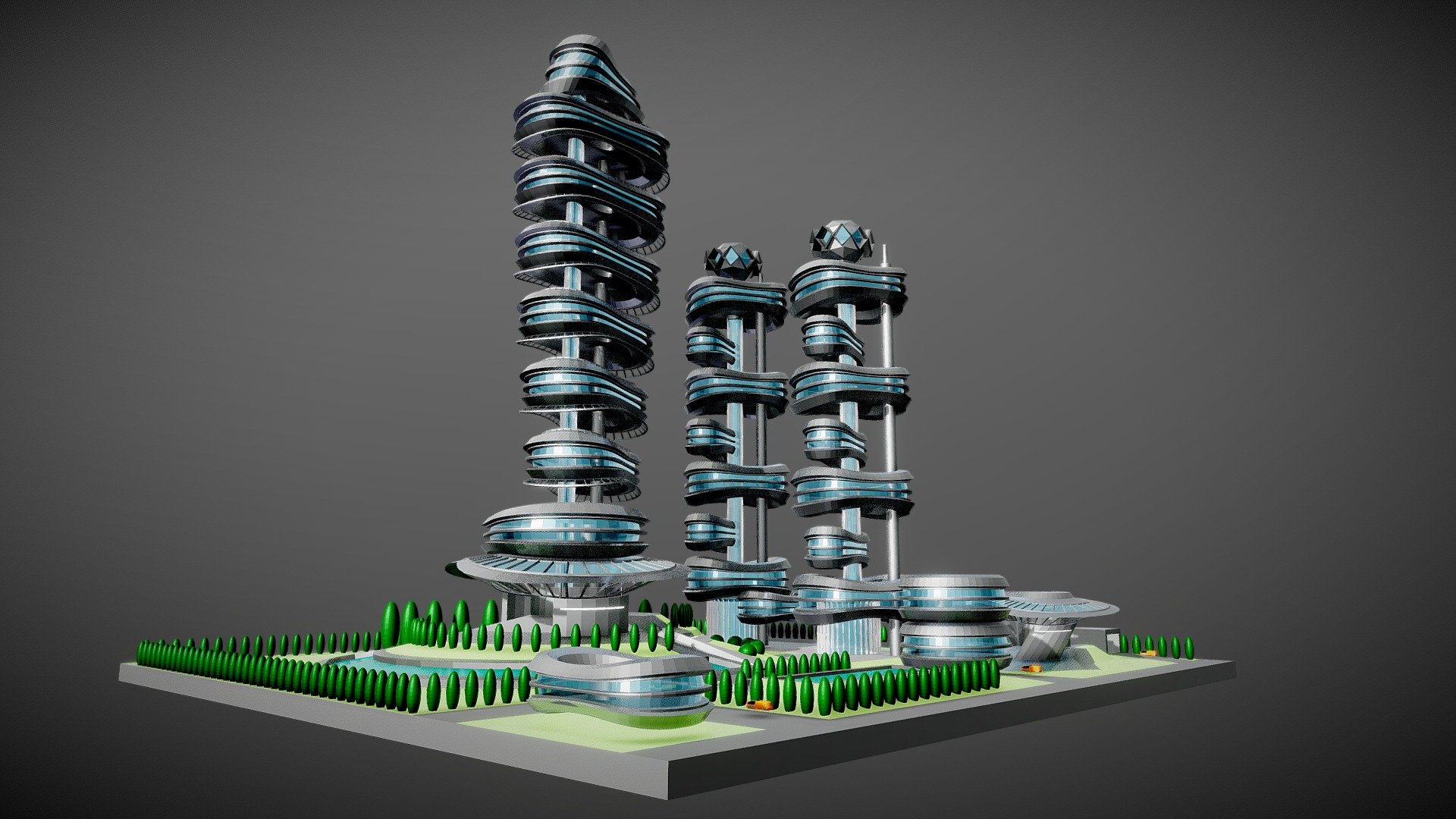 skyscraper plaza concept