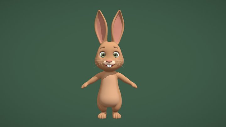 Cartoon Bunny 3D Model