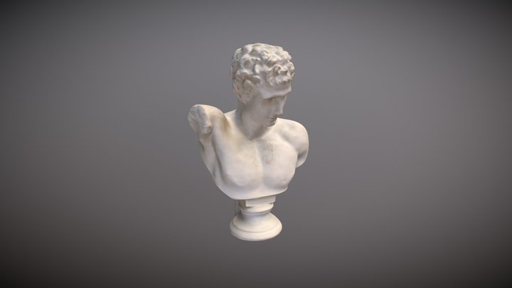 Hermes Bust Sculpture 3D Model