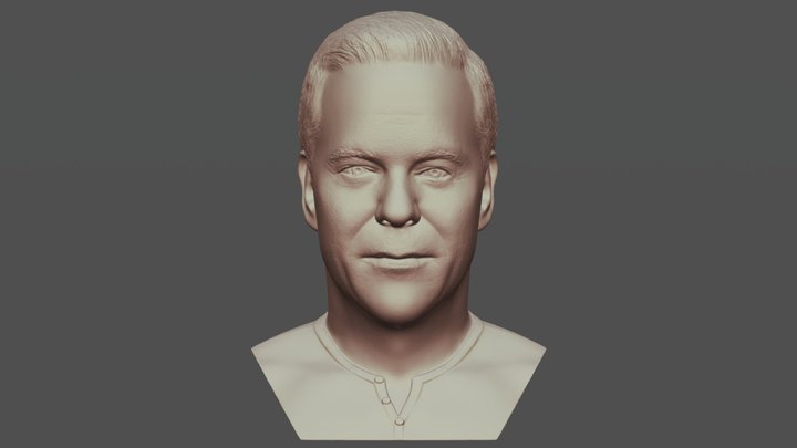Jack Bauer bust for 3D printing 3D Model