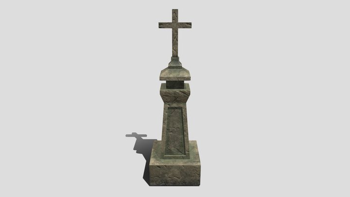 Medieval Grave Cross 3D Model