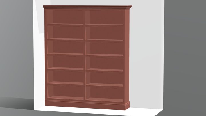 Guest room bookcase 3D Model