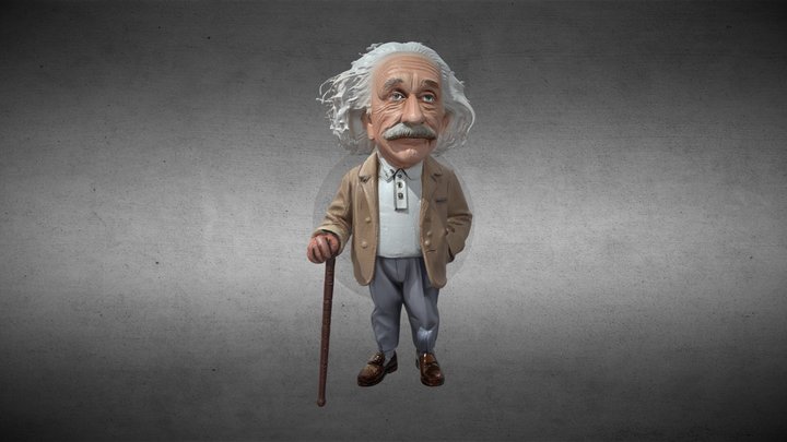 Albert Einstein 3D Model