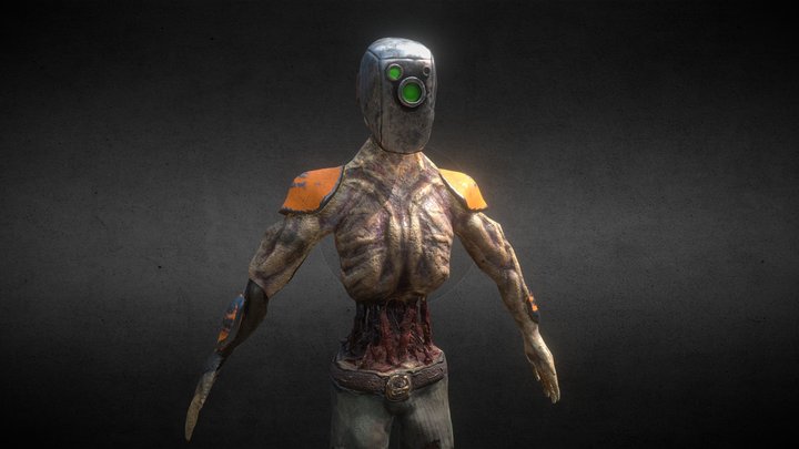 Zombie Cyberpunk Soldier "Junker" 3D Model