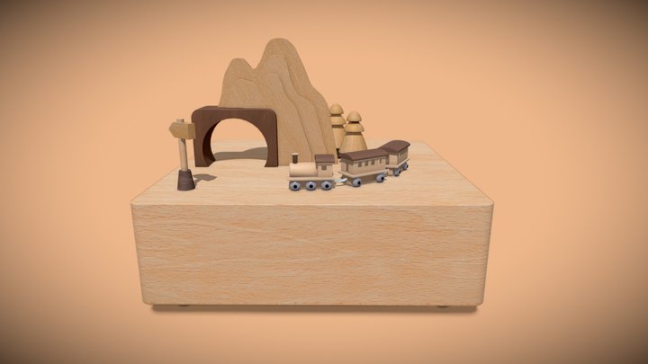 Wooden Carillon - Train Station (Animated) 3D Model